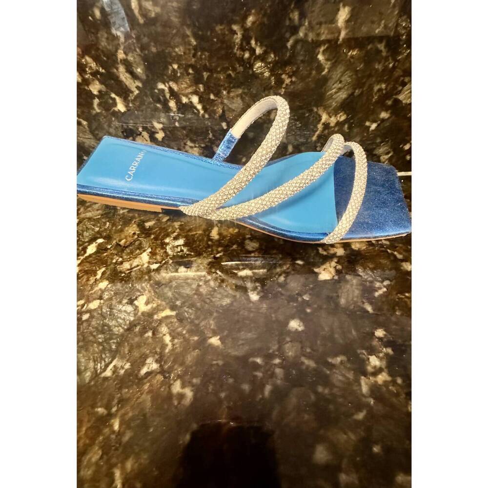 NEW CARRANO women's sue sandal in diva blue